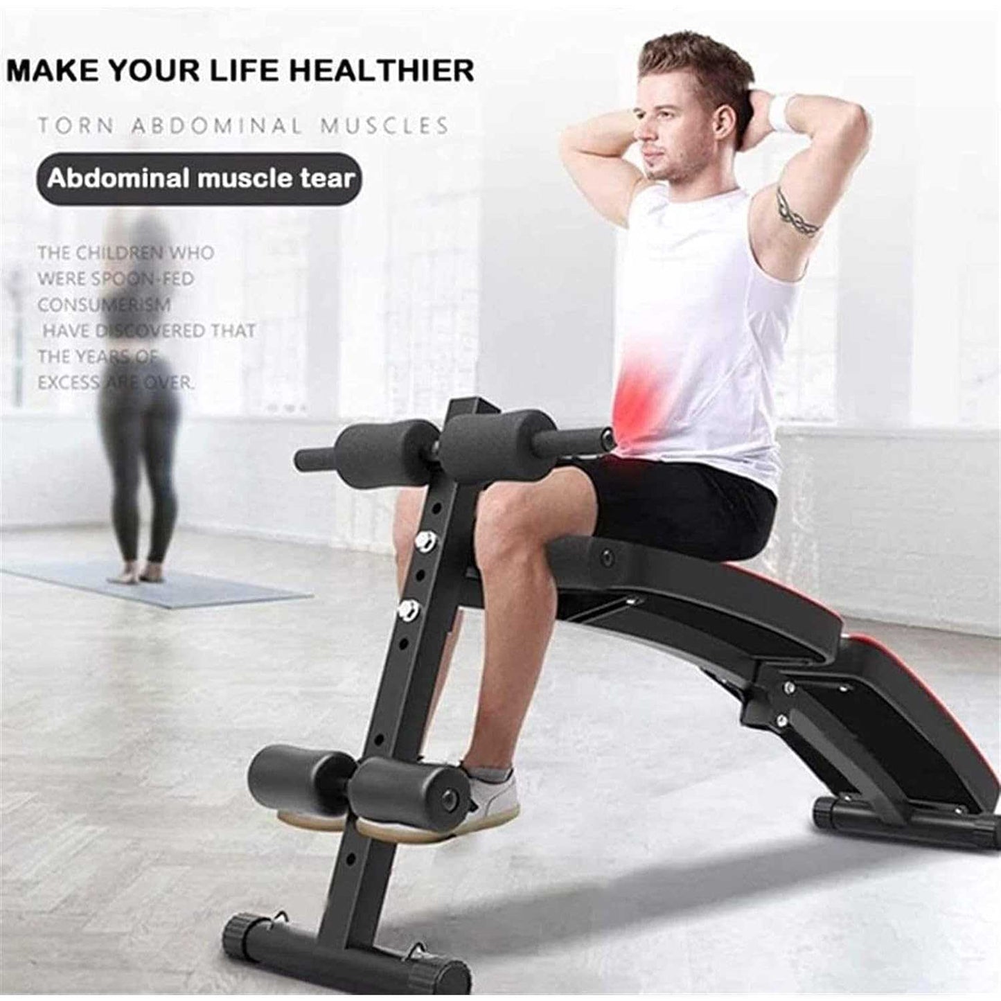 TaffSPORT Kursi Fitness Bench Press Abdominal Muscle Foldable - YC013