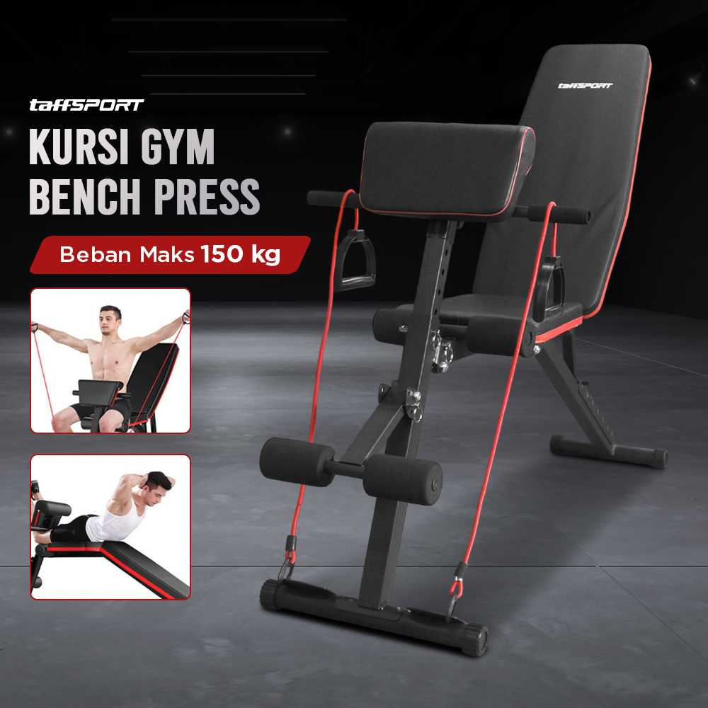 TaffSPORT Kursi Gym Iron Bench Press Foldable Sit Up Exercise - K20418A