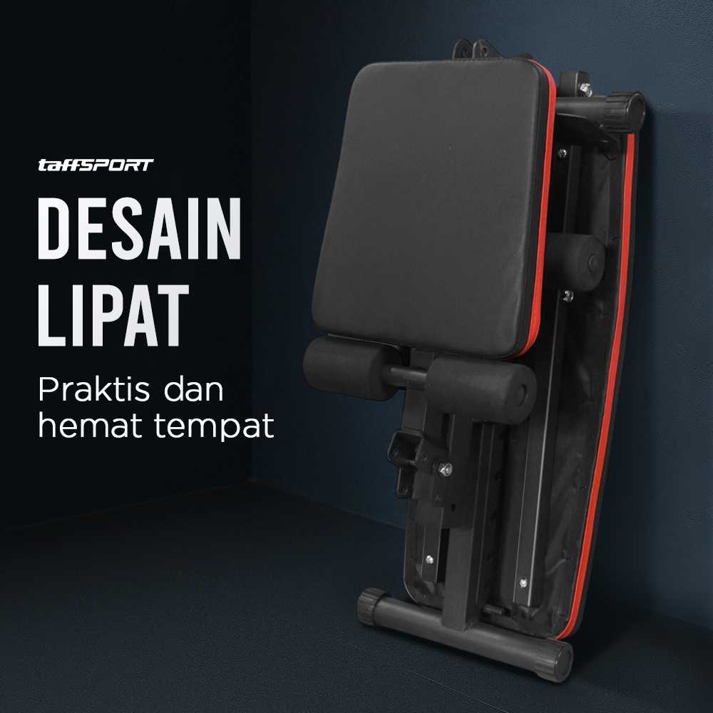 TaffSPORT Kursi Gym Iron Bench Press Foldable Sit Up Exercise - K20418A