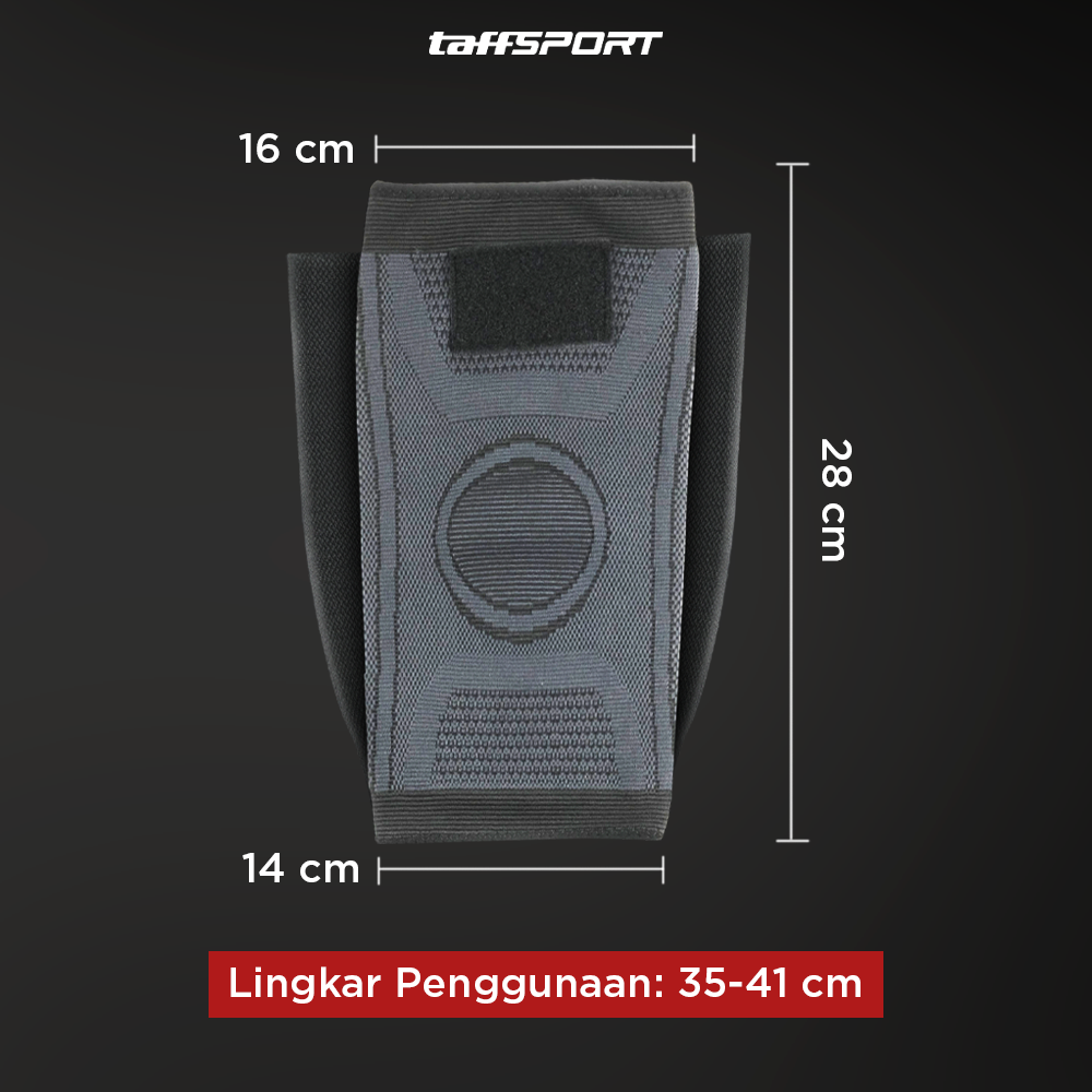 TaffSPORT Pelindung Lutut Knee Support Compression Sport Fitness - EL06