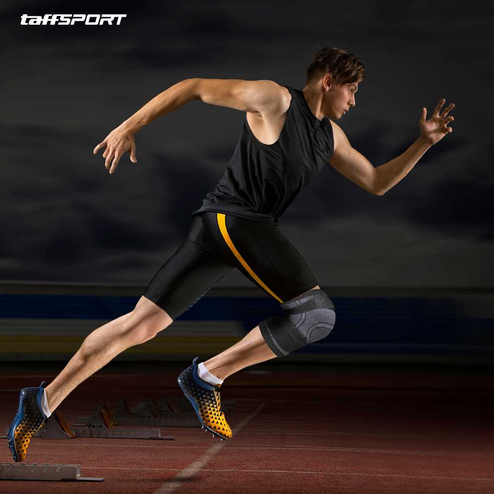 TaffSPORT Pelindung Lutut Knee Support Compression Sport Fitness - EL06