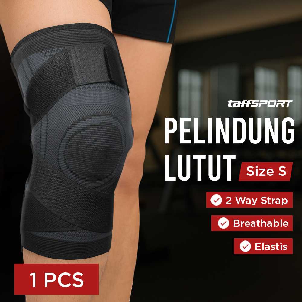 TaffSPORT Pelindung Lutut Knee Support Compression Sport Fitness - EL06