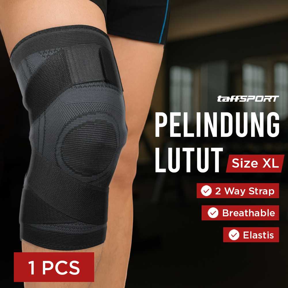 TaffSPORT Pelindung Lutut Knee Support Compression Sport Fitness - EL06