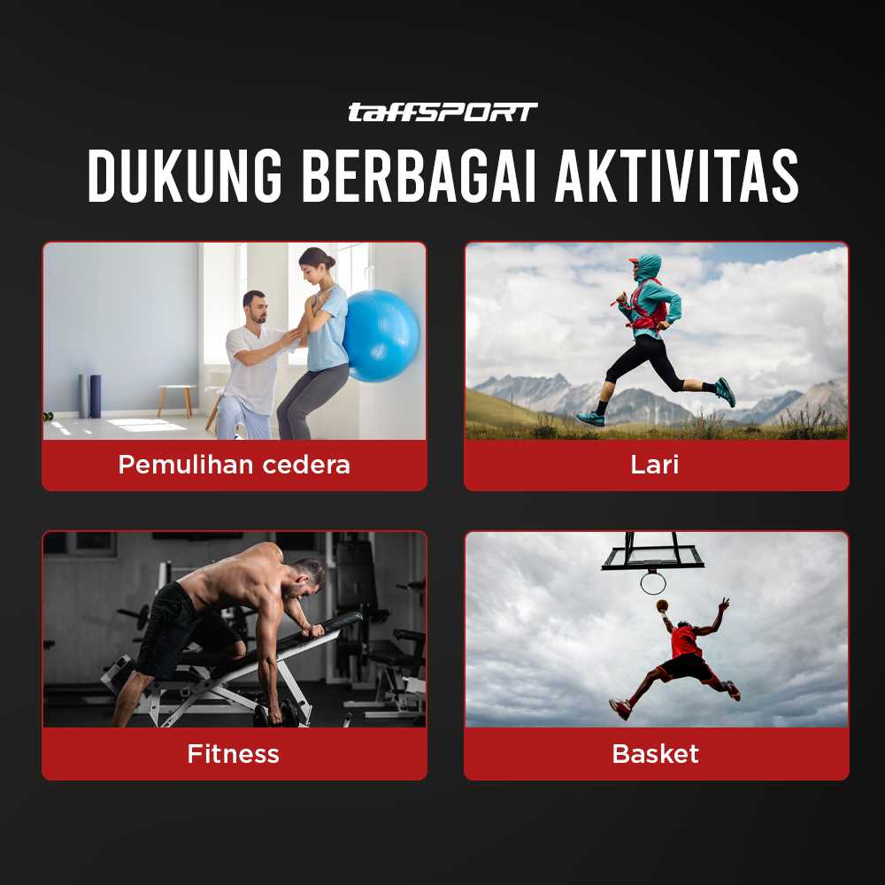 TaffSPORT Pelindung Lutut Knee Support Compression Sport Fitness - EL06