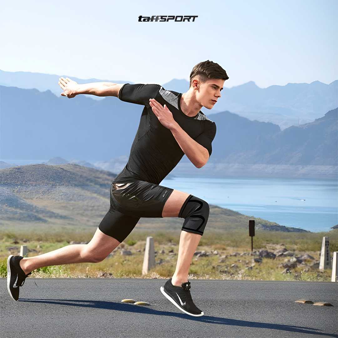 TaffSPORT Pelindung Lutut Knee Support Pad Brace Fitness Gym 1 Pair - A-7718