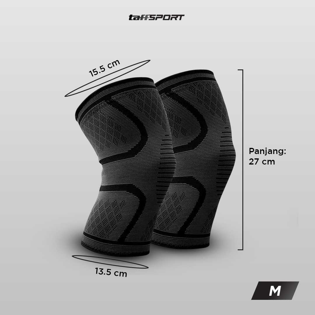 TaffSPORT Pelindung Lutut Knee Support Pad Brace Fitness Gym 1 Pair - A-7718