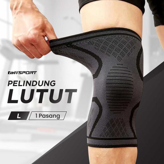 TaffSPORT Pelindung Lutut Knee Support Pad Brace Fitness Gym 1 Pair - A-7718