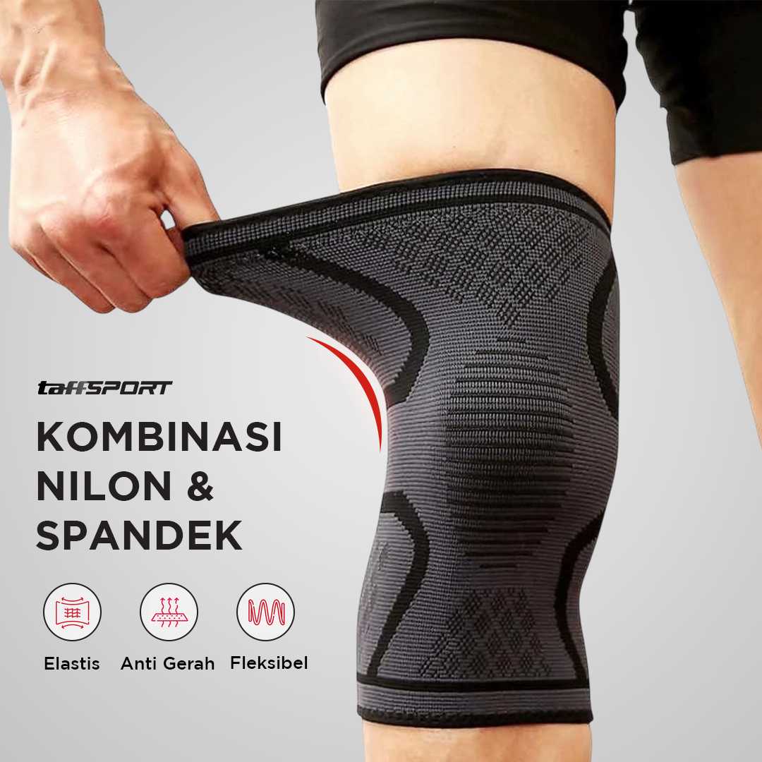 TaffSPORT Pelindung Lutut Knee Support Pad Brace Fitness Gym 1 Pair - A-7718