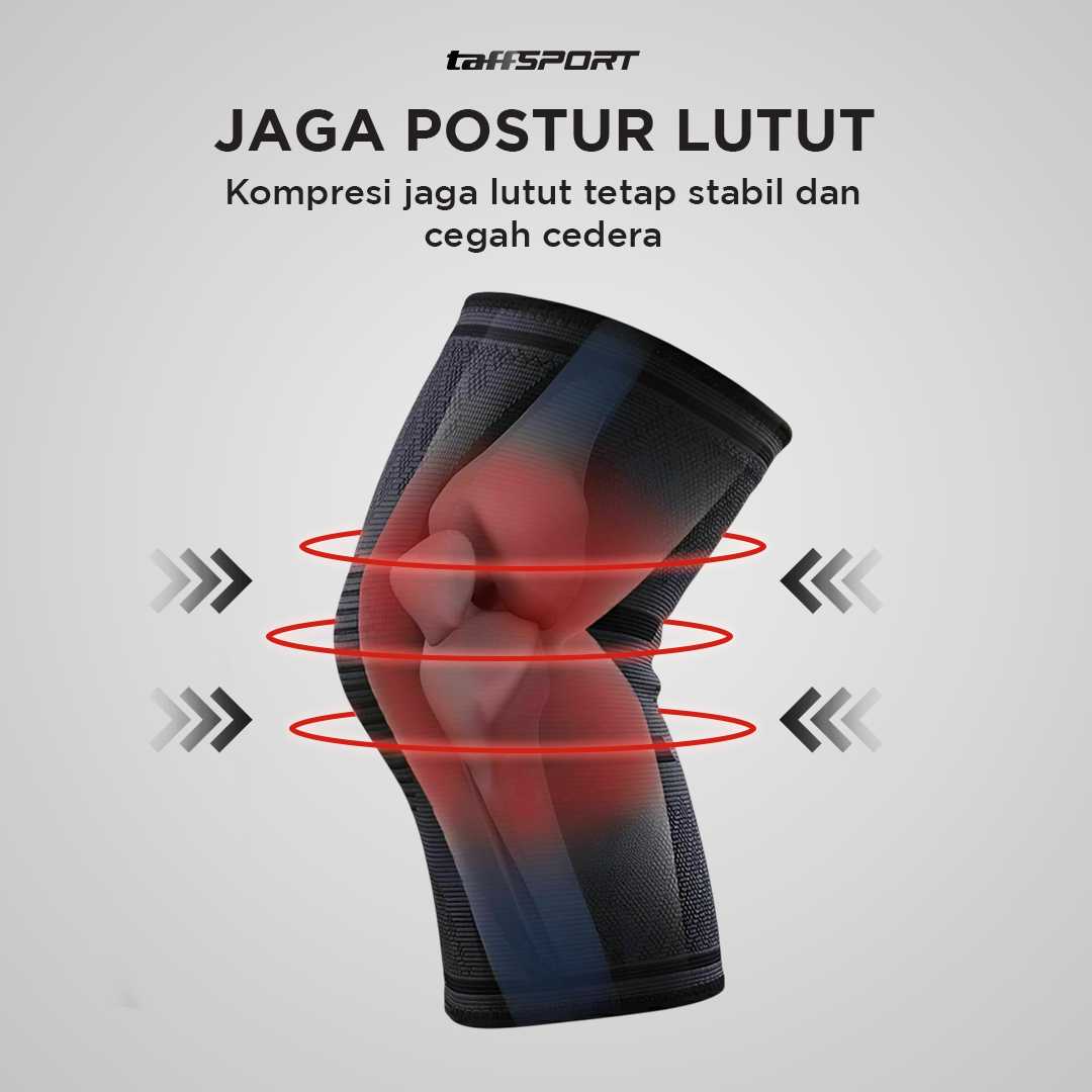 TaffSPORT Pelindung Lutut Knee Support Pad Brace Fitness Gym 1 Pair - A-7718