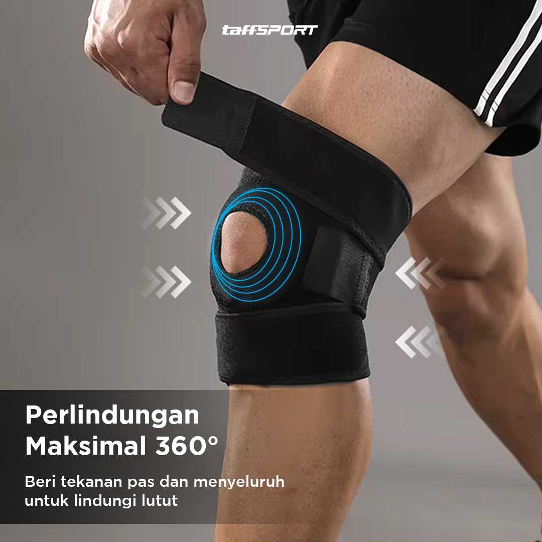 TaffSPORT Pelindung Lutut Olahraga Knee Support Fitness Gym - A-7906