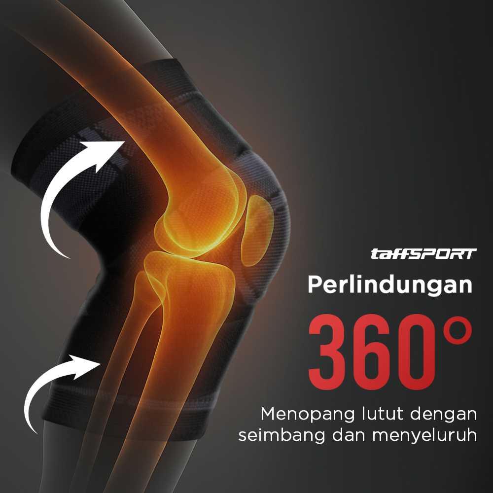 TaffSPORT Pelindung Lutut Olahraga Knee Support Sport Fitness - A-7720