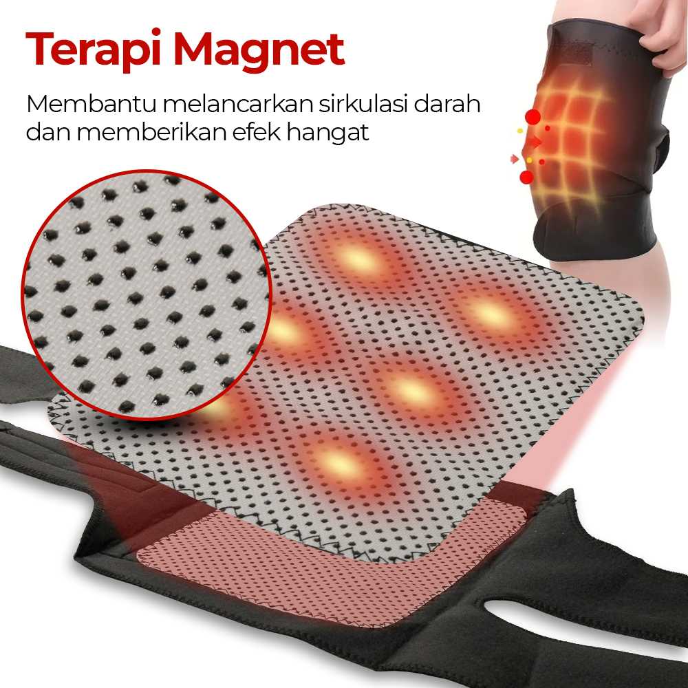 TaffSPORT Pelindung Lutut Terapi Magnetik Knee Pad - A-7720