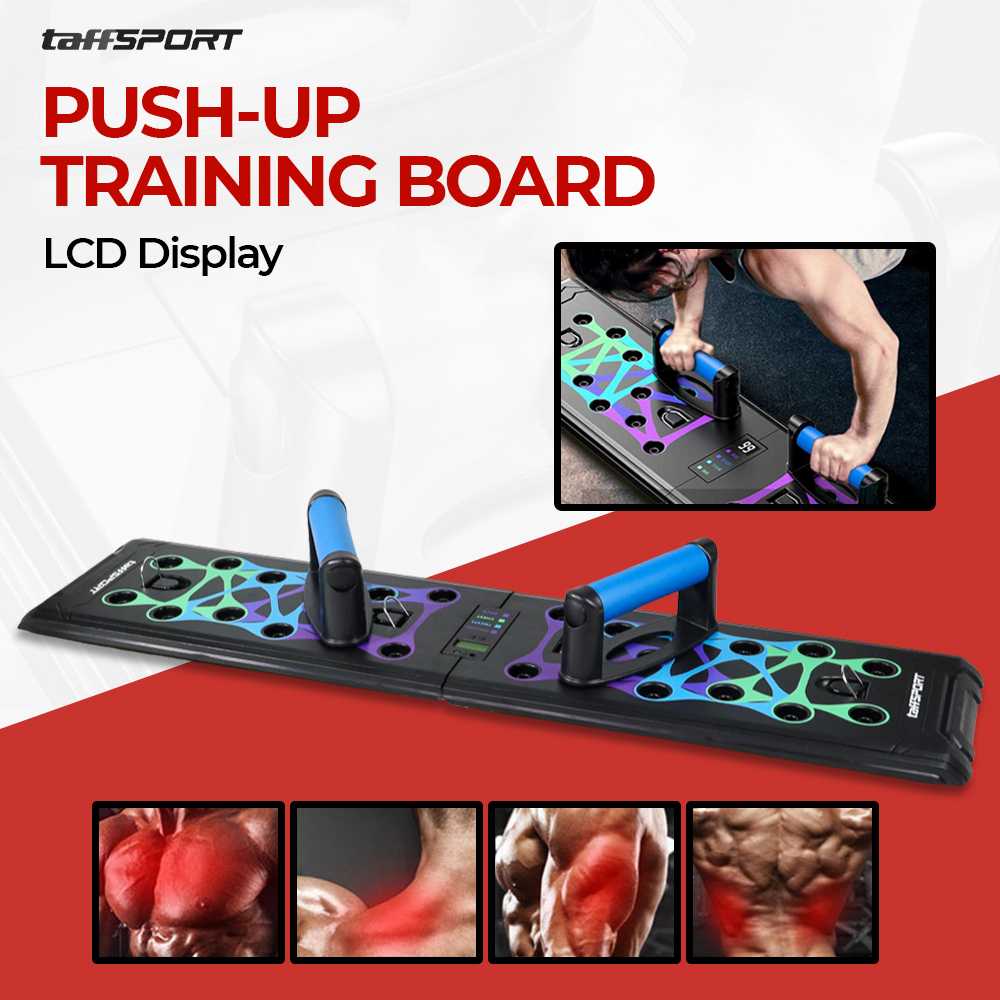 TaffSPORT Push-up Training Board Counter Display with Pull Ropes - A602