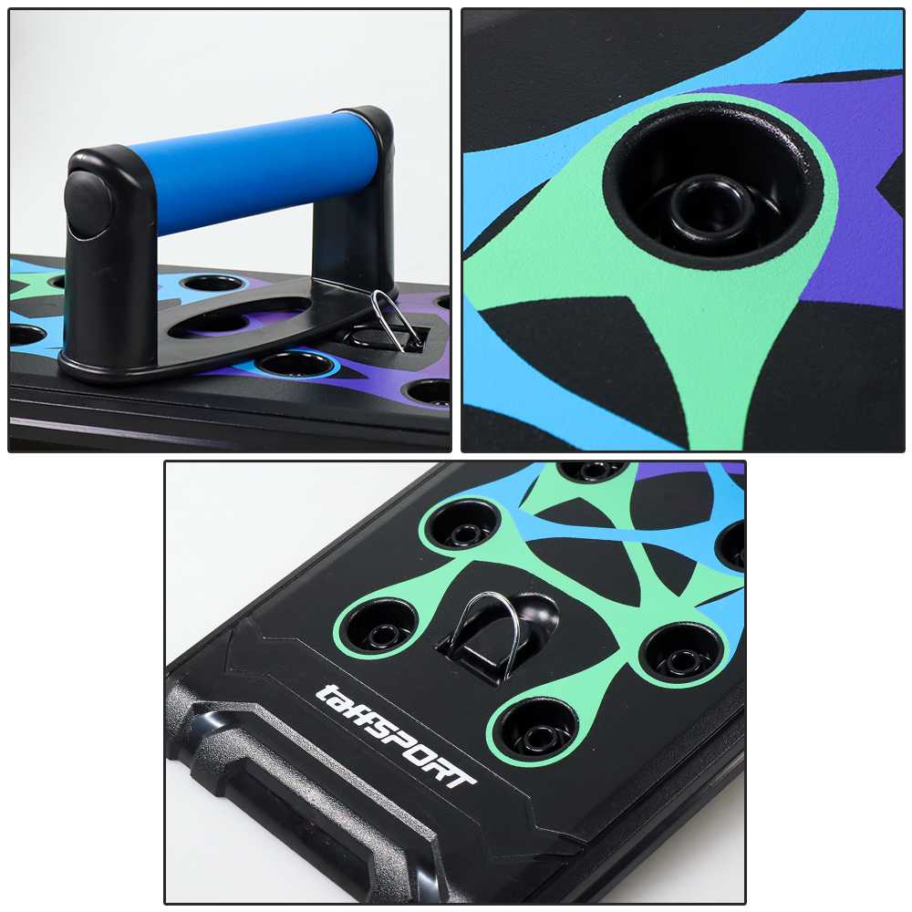 TaffSPORT Push Up Training Board Counter Display with Pull Ropes - A602