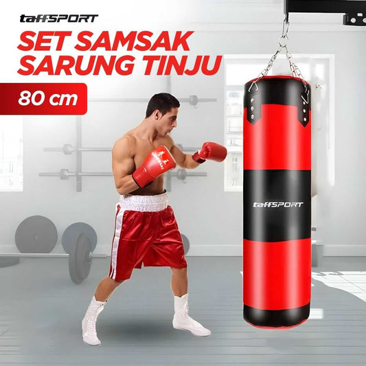 TaffSPORT QUANWANG Set Samsak Sarung Tinju MMA Boxing Sandbag - FE-BO1