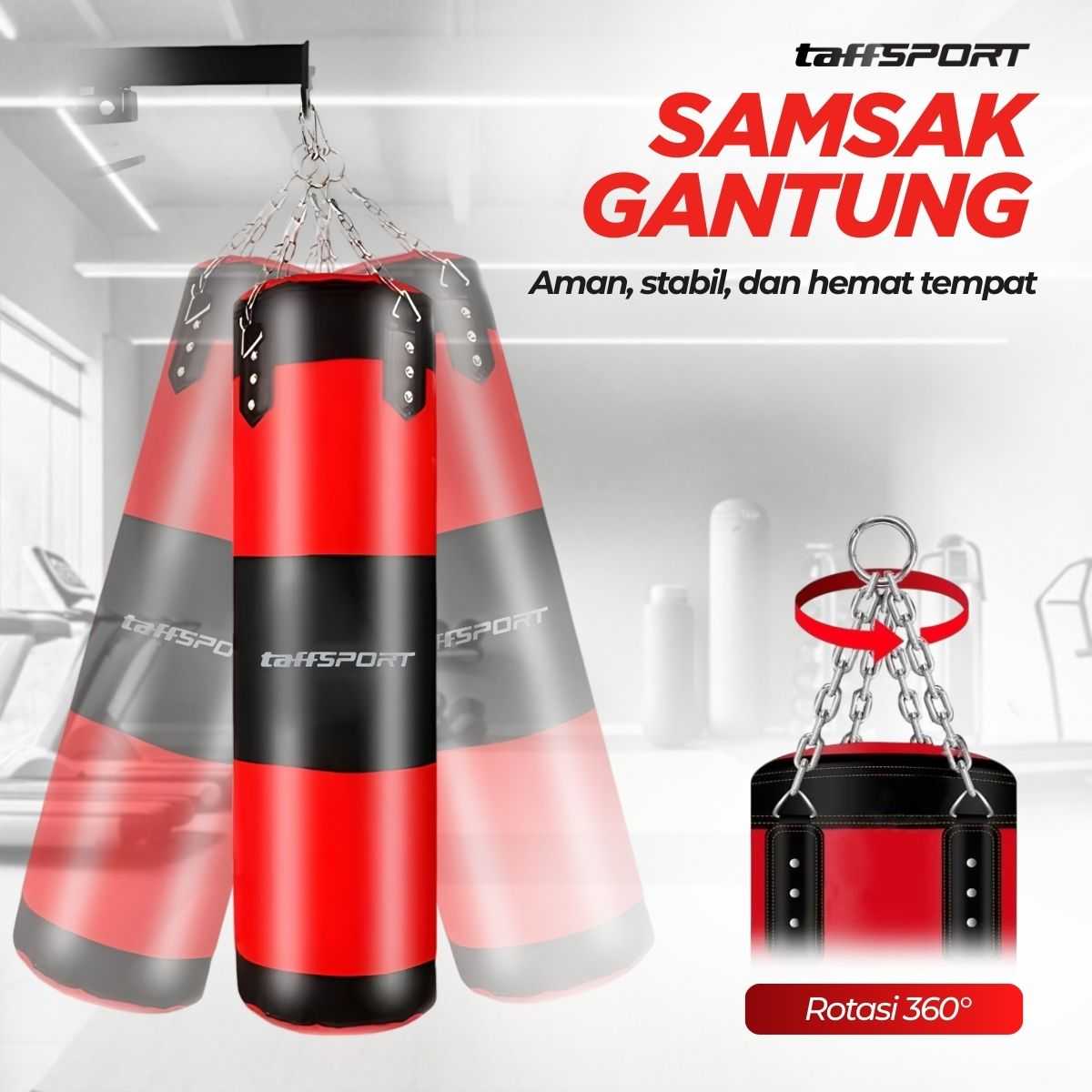 TaffSPORT QUANWANG Set Samsak Sarung Tinju MMA Boxing Sandbag - FE-BO1