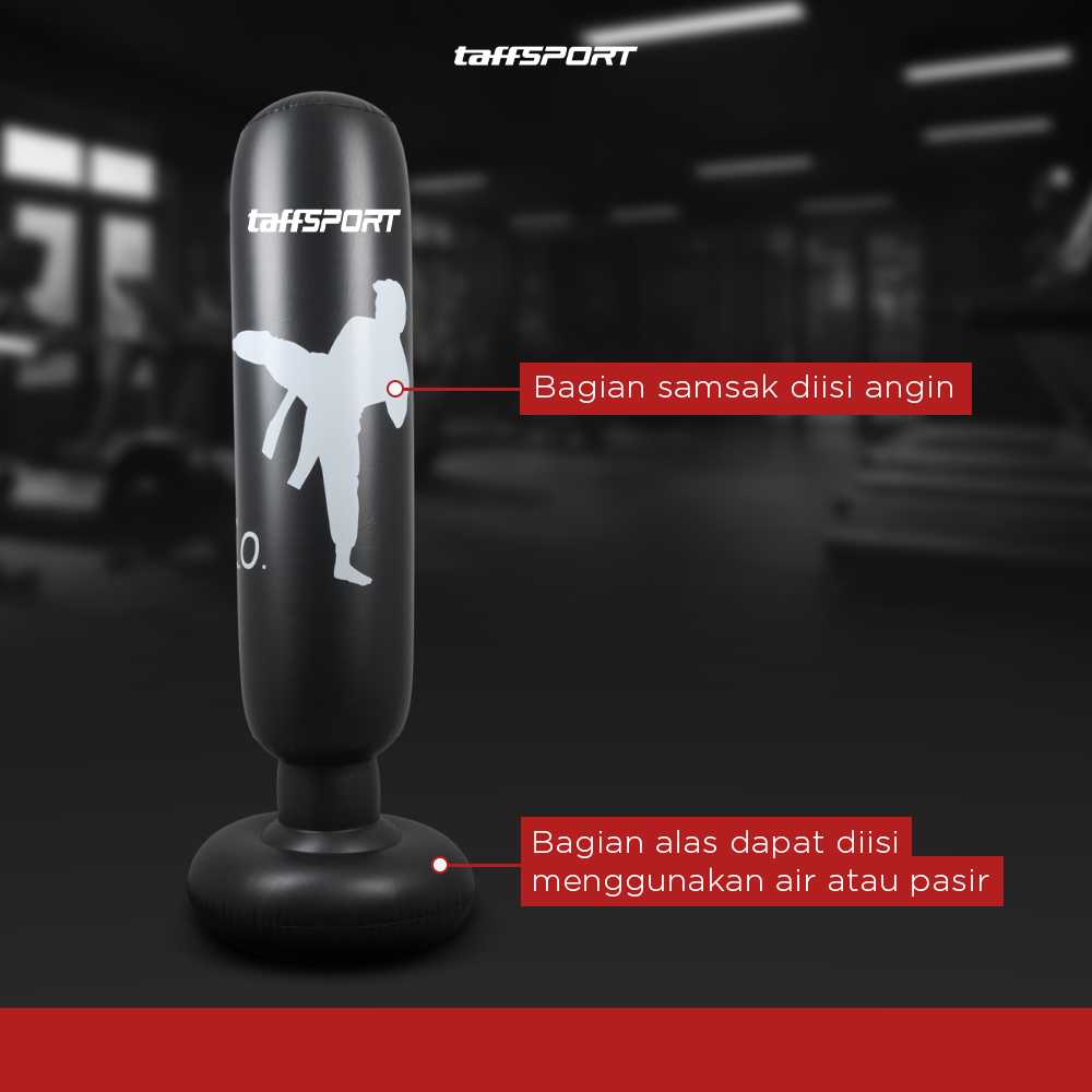 TaffSPORT Samsak Tinju Berdiri Inflatable Punching Bag 1.6M - VK160