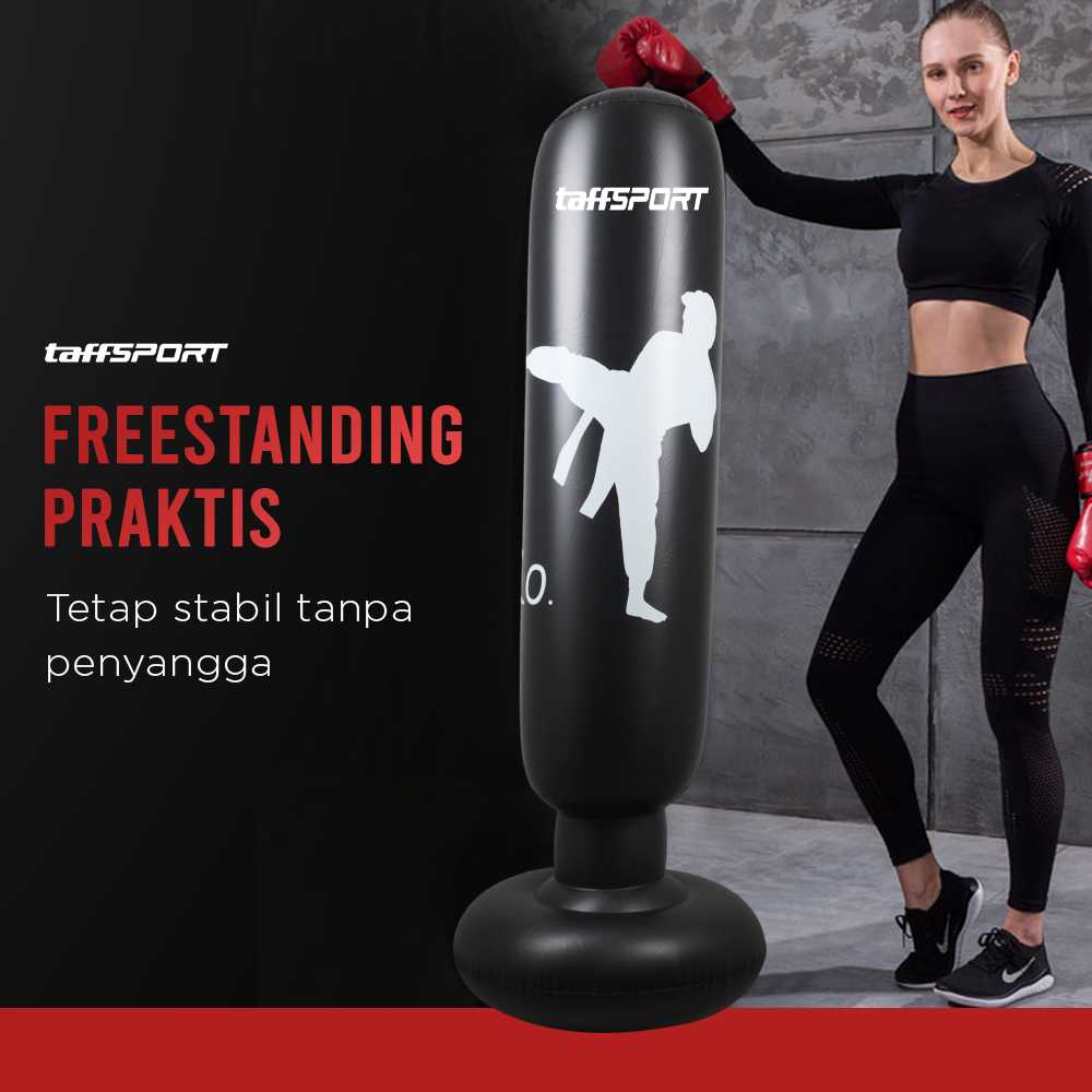 TaffSPORT Samsak Tinju Berdiri Inflatable Punching Bag 1.6M - VK160
