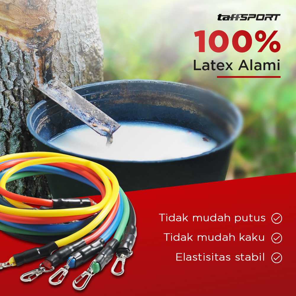 TaffSPORT Set Tali Stretching Resistance Band 11 PCS/Set - YR2-11