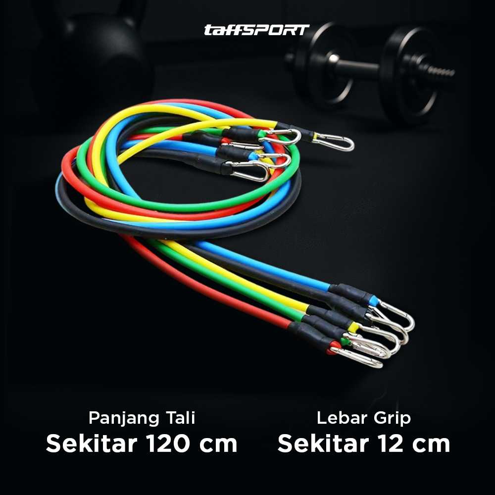 TaffSPORT Set Tali Stretching Resistance Band 11 PCS/Set - YR2-11