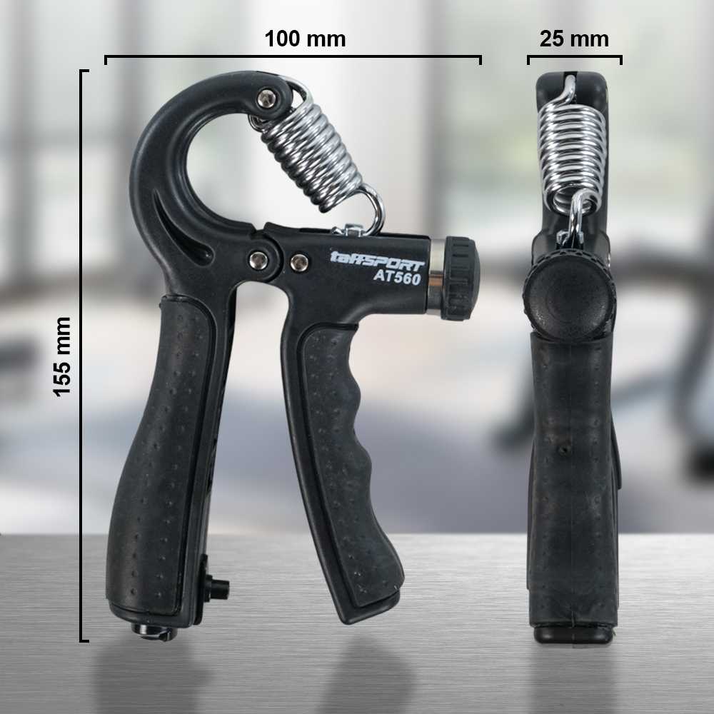 TaffSPORT Spring Hand Grip Finger Power Exercise 5-60 kg with Counter - AT560