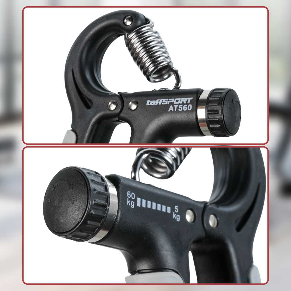 TaffSPORT Spring Hand Grip Finger Power Exercise 5-60kg with Counter - AT560