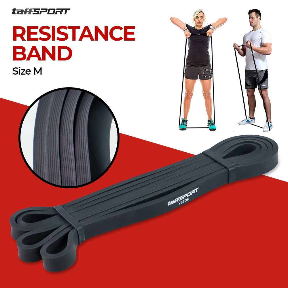 TaffSPORT Tali Lateks Olahraga Pull Up Resistance Band Fitness Workout - Y66OR