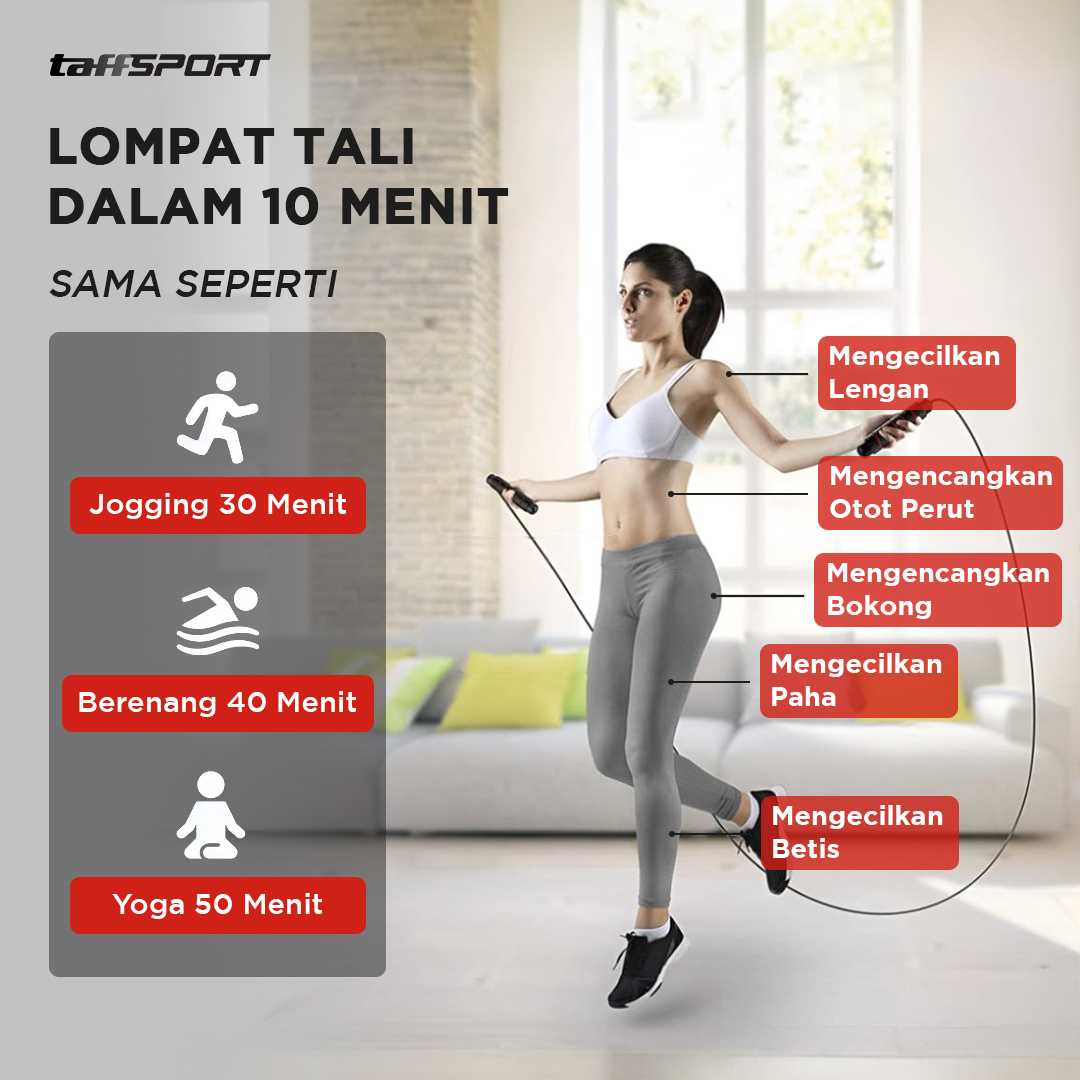 TaffSPORT Tali Skipping Jump Rope Gym Fitness - GL-JUM-001