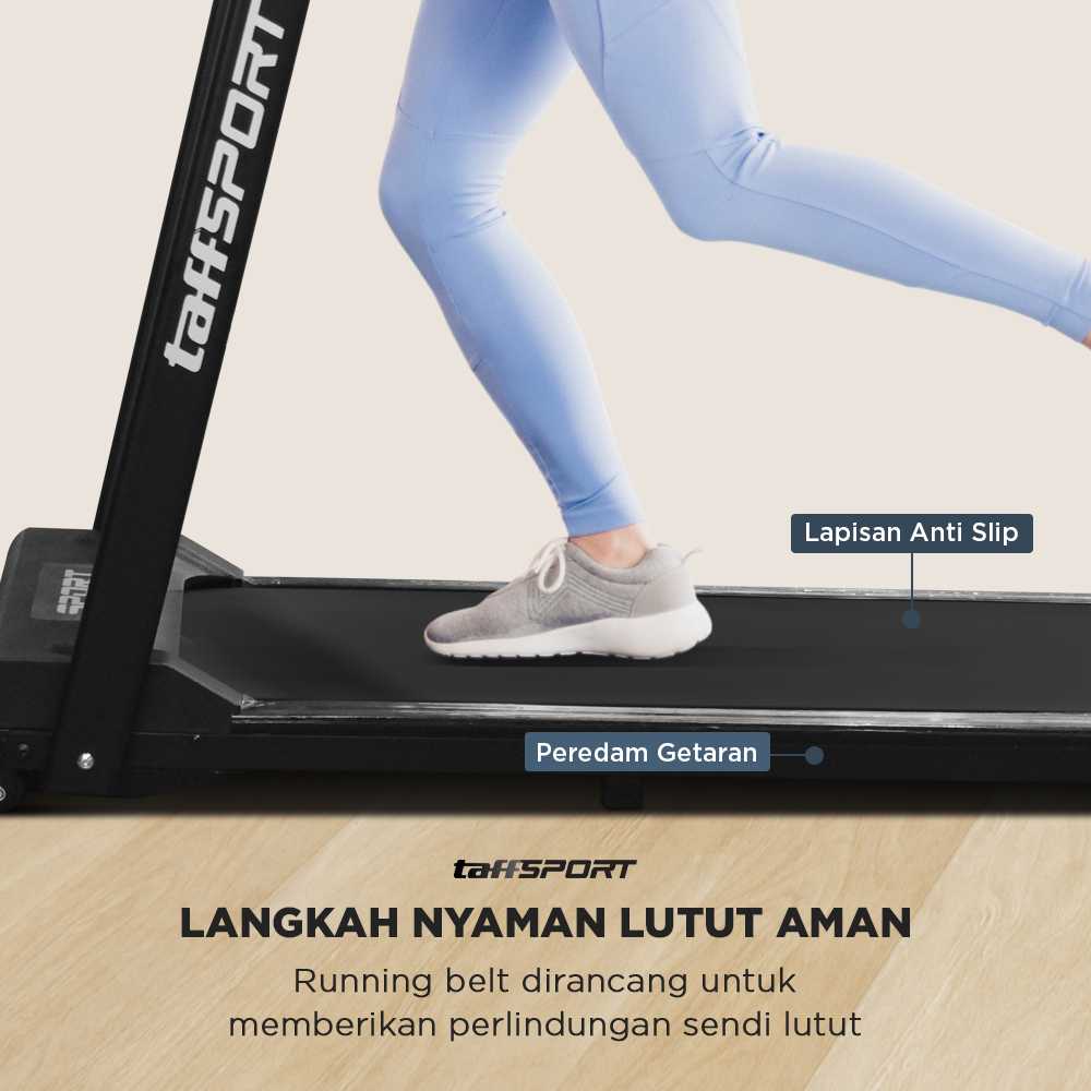 TaffSPORT Treadmill Elektrik Alat Fitness Gym Walking Pad with Speaker - M10