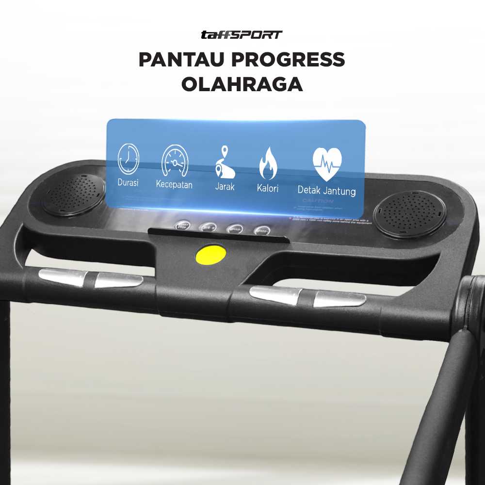 TaffSPORT Treadmill Elektrik Alat Fitness Gym Walking Pad with Speaker - M10