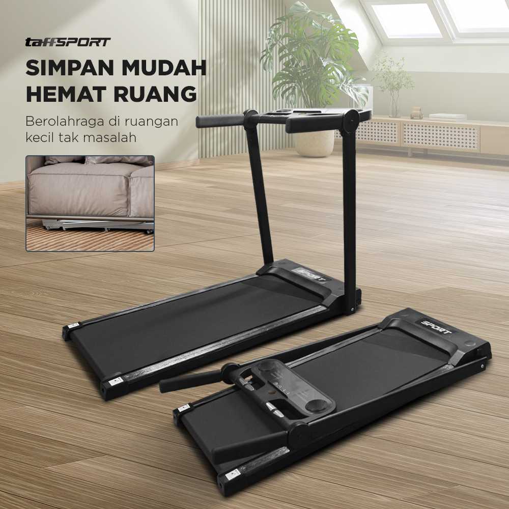 TaffSPORT Treadmill Elektrik Alat Fitness Gym Walking Pad with Speaker - M10