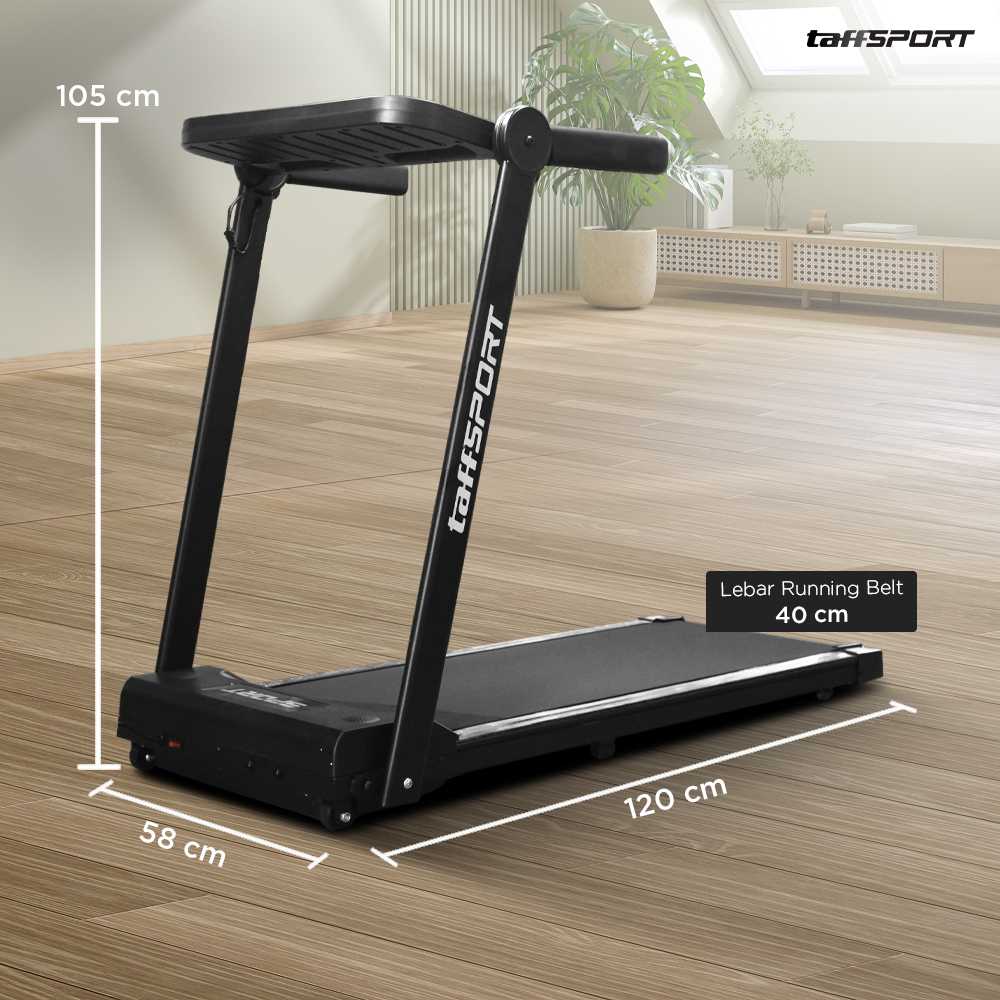 TaffSPORT Treadmill Elektrik Alat Fitness Gym Walking Pad 0.65 HP - M10