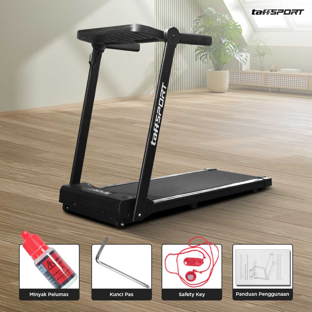 TaffSPORT Treadmill Elektrik Alat Fitness Gym Walking Pad 0.65 HP - M10