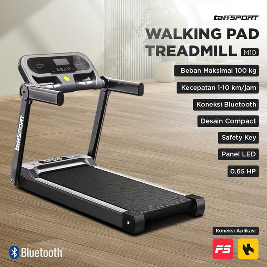 TaffSPORT Treadmill Elektrik Alat Fitness Gym Walking Pad 0.65 HP - M10