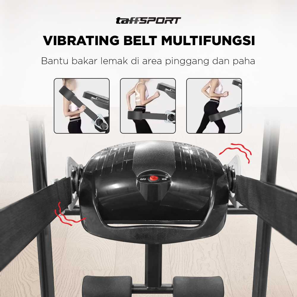 TaffSPORT Treadmill Elektrik Alat Fitness Gym Walking Pad 1.95 HP - Q6