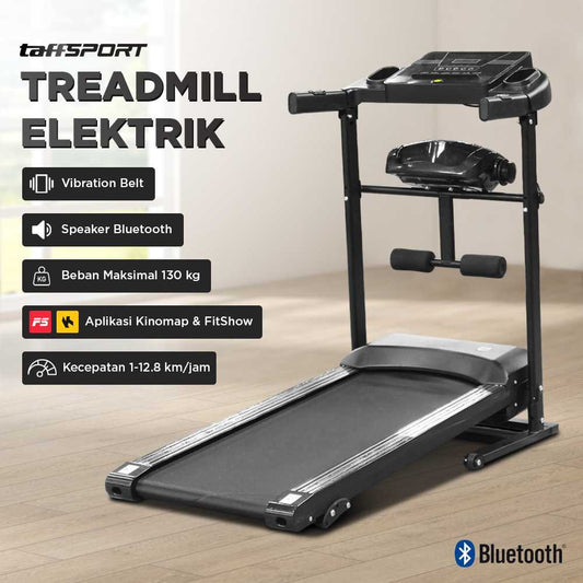 TaffSPORT Treadmill Elektrik Alat Fitness Gym Walking Pad 1.95 HP - Q6