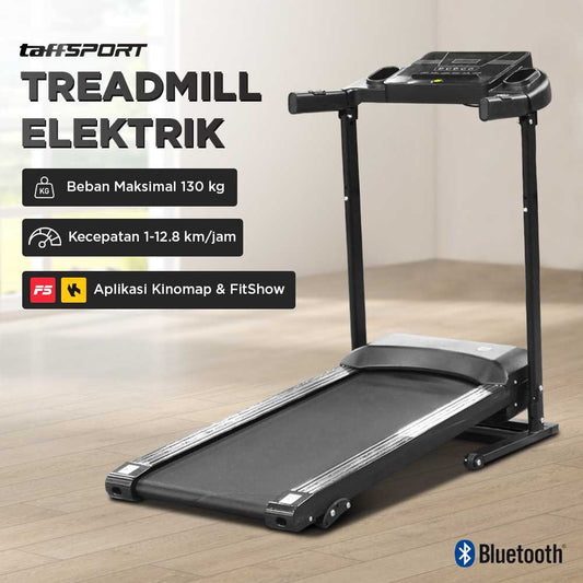 TaffSPORT Treadmill Elektrik Alat Fitness Gym Walking Pad Smart App - Q6