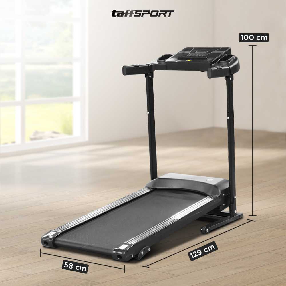TaffSPORT Treadmill Elektrik Alat Fitness Gym Walking Pad with Speaker - Q6