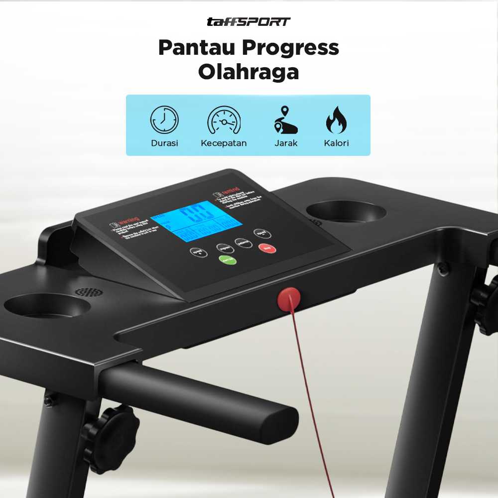 TaffSPORT Treadmill Elektrik Alat Fitness Gym Silent Walking Pad 3 HP - FY21