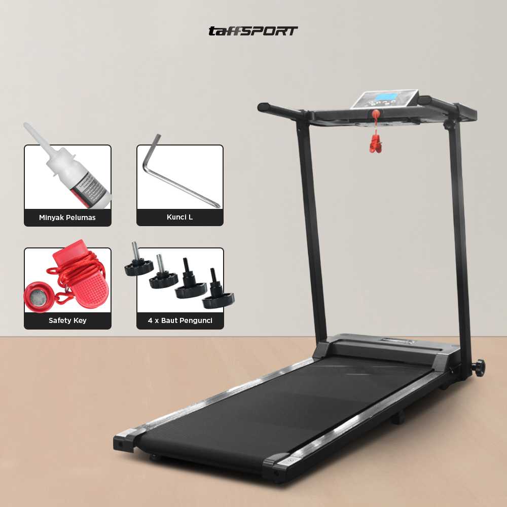 TaffSPORT Treadmill Elektrik Alat Fitness Gym Silent Walking Pad 3 HP - FY21