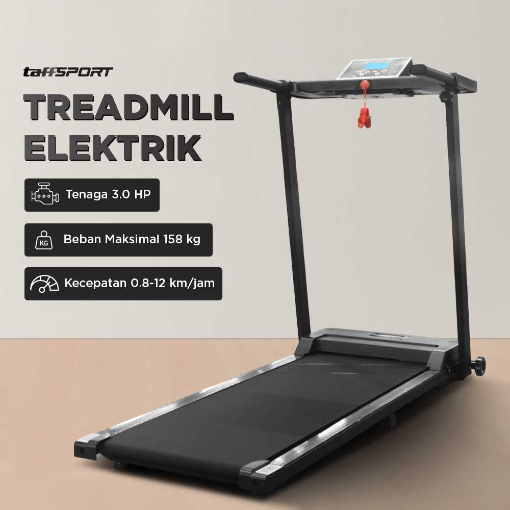 TaffSPORT Treadmill Elektrik Alat Fitness Gym Silent Walking Pad 3 HP - FY21