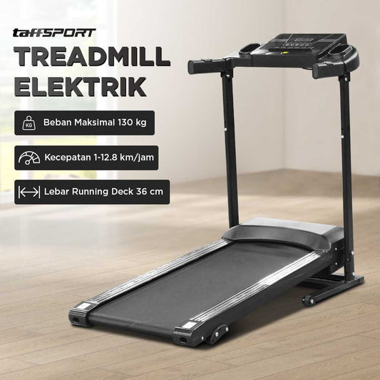 TaffSPORT Treadmill Elektrik Alat Fitness Gym Walking Pad 0.75 HP - Q6
