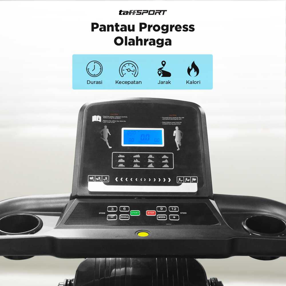 TaffSPORT Treadmill Elektrik Alat Fitness Gym Walking Pad 2 HP - M7