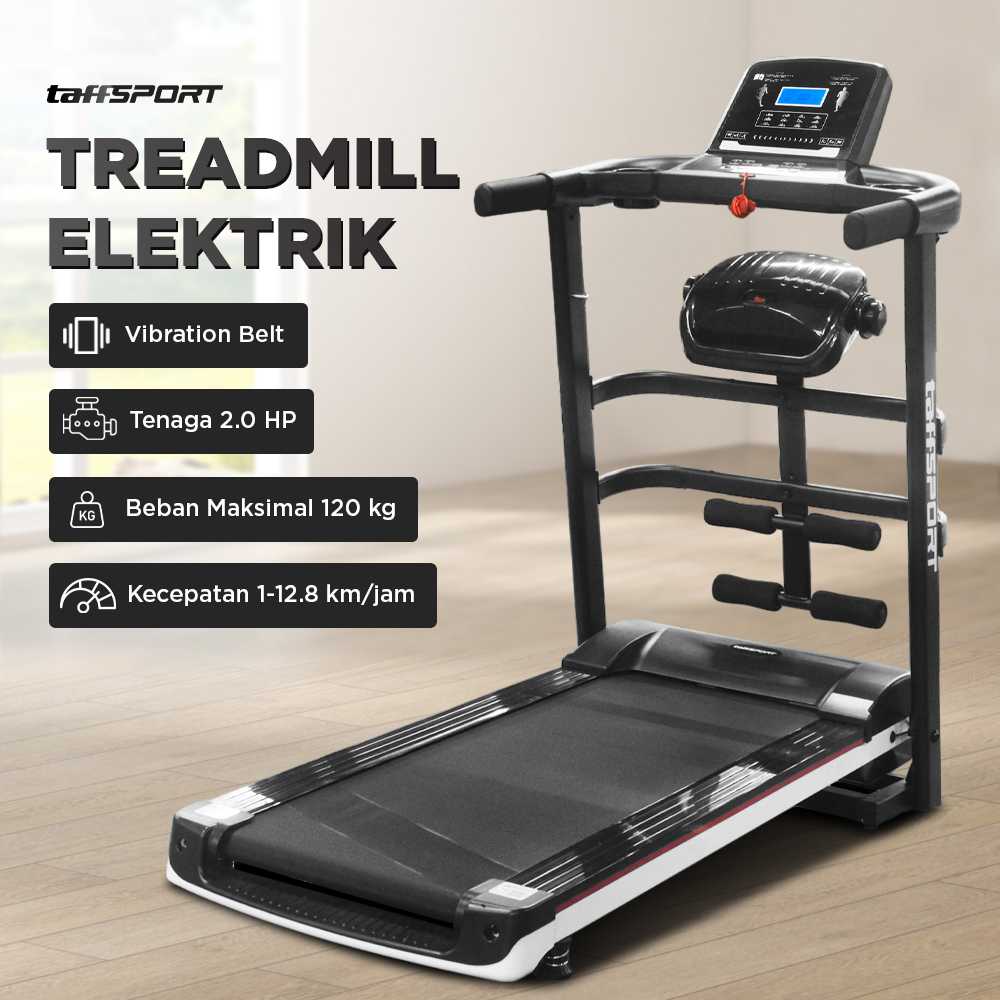 TaffSPORT Treadmill Elektrik Alat Fitness Gym Walking Pad 2 HP - M7