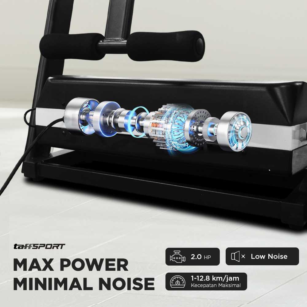 TaffSPORT Treadmill Elektrik Alat Fitness Gym Walking Pad 2 HP - M7