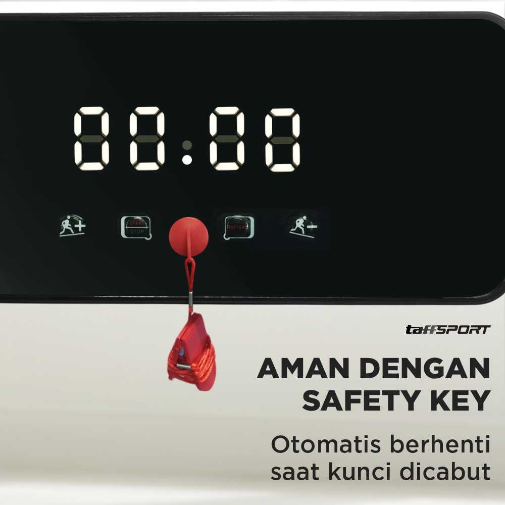 TaffSPORT Treadmill Elektrik Alat Fitness Gym Walking Pad 3.5HP - A1