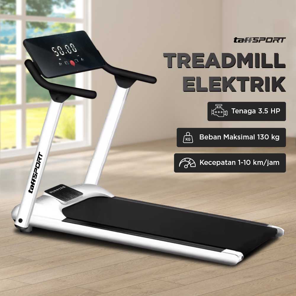TaffSPORT Treadmill Elektrik Alat Fitness Gym Walking Pad 3.5HP - A1