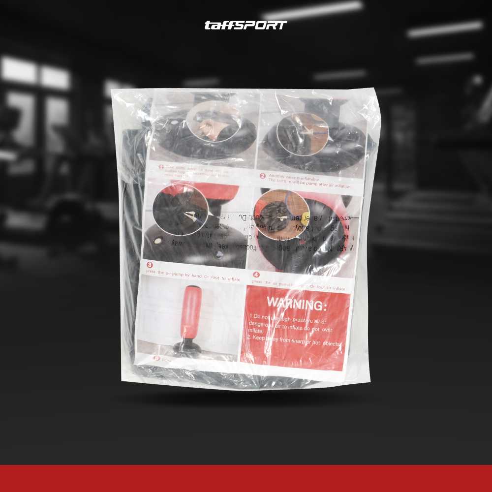 TaffSPORT Samsak Tinju Berdiri Inflatable Punching Bag 1.6M - DS0096