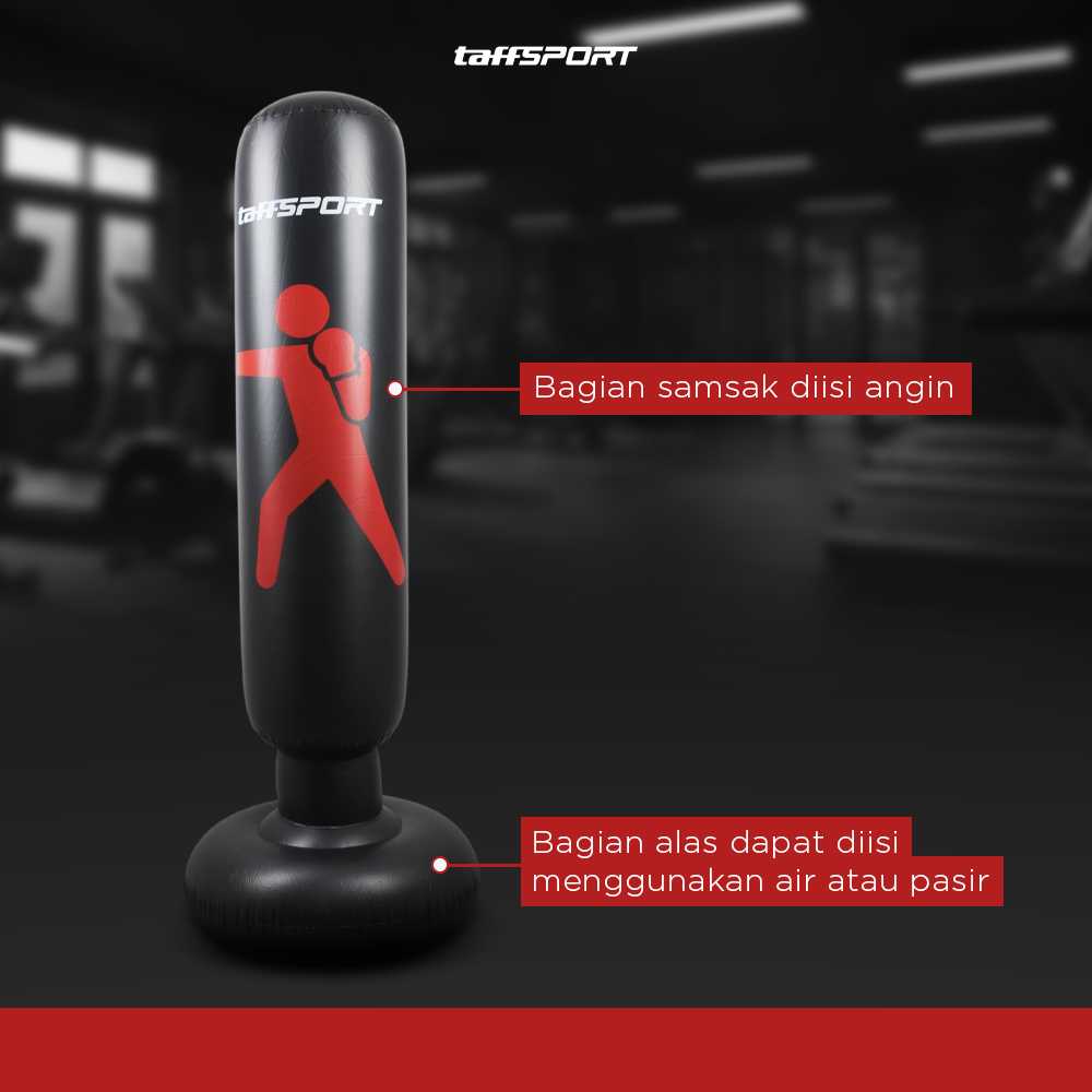 TaffSPORT Samsak Tinju Berdiri Inflatable Punching Bag 1.6M - DS0096