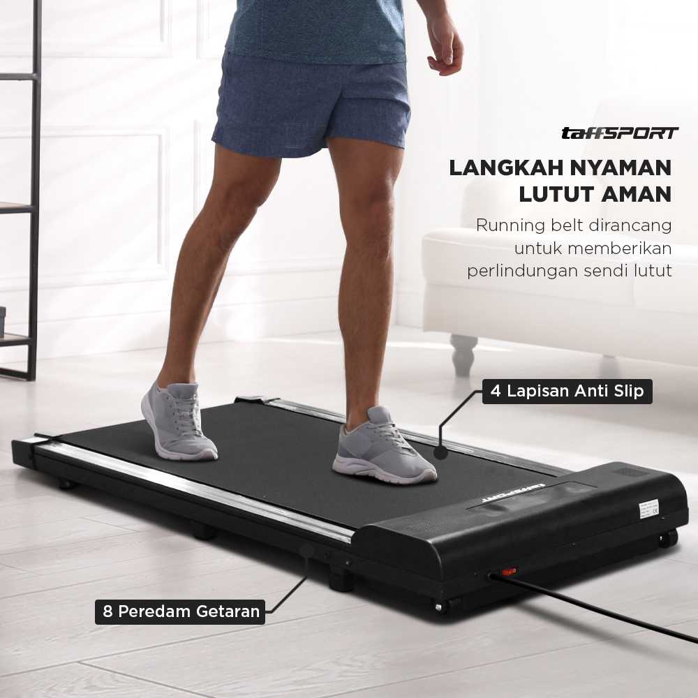 TaffSPORT Walking Pad Alat Fitness Gym LED Display Treadmill 0.75 HP - C1-01